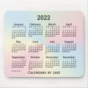 2022 Rainbow Cloud Calendar van Janz Muismat