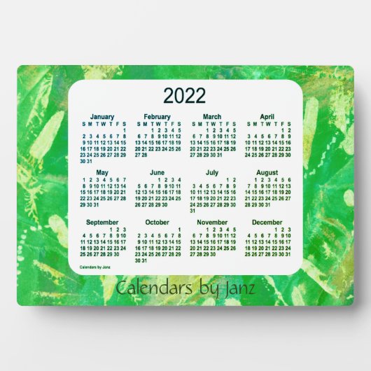 2022 Recoleta Green Tracks Desk Calendar van Janz Fotoplaat (voorkant)