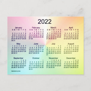 2022 Recoleta Shimmer Mini Calendar van Janz Briefkaart