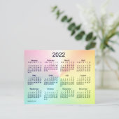 2022 Recoleta Shimmer Mini Kalender van Janz Briefkaart (Staand voorkant)