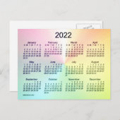 2022 Recoleta Shimmer Mini Kalender van Janz Briefkaart (Voorkant / Achterkant)