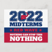 2022 Red Wave Niets kan dit niets stoppen Briefkaart (Voorkant)