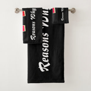 2022 Redenen waarom ik van je hou Bad Handdoek