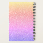 2022 Regenboogpasta Glitter Sparkle Monogram Planner (Achterkant)