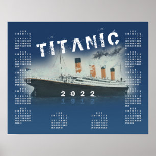 2022 RMS Titanic Blauwe Agenda Poster