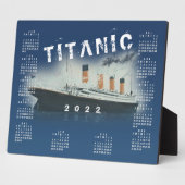 2022 RMS Titanic Blue Calendar Plaque Fotoplaat (Zijkant)