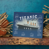 2022 RMS Titanic Blue Calendar Plaque Fotoplaat (Zijkant)