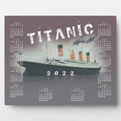 2022 RMS Titanic Ship Calendar Plaque Fotoplaat (Voorkant)