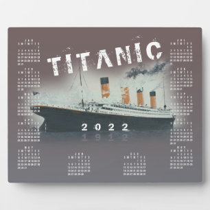 2022 RMS Titanic Ship Calendar Plaque Fotoplaat