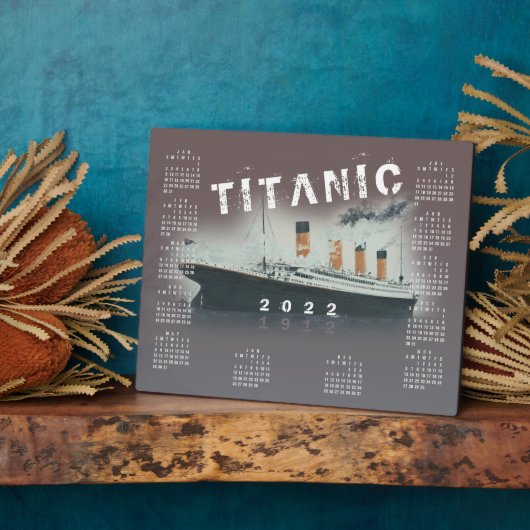 2022 RMS Titanic Ship Calendar Plaque Fotoplaat (Zijkant)