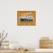 2022 RMS Titanic Verbrand Oranje Kalender Poster (Keuken)