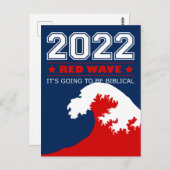 2022 RODE MIDDELEN WAVE Het wordt bijbels Briefkaart (Voorkant / Achterkant)