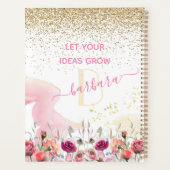 2022 Roos Gold - Blush Pink Glitter Monogram Planner (Achterkant)
