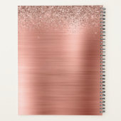 2022 Roos Gold Blush Pink Glitter Monogram Planner (Achterkant)