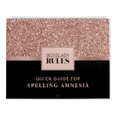 2022 Roos Gold Glitter Black Spelling Amnesia Kalender (Hoes)