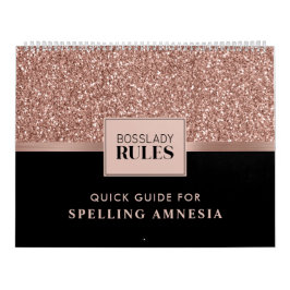 2022 Roos Gold Glitter Black Spelling Amnesia Kalender
