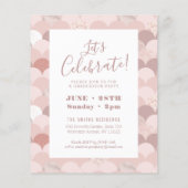 2022 Roos Gold Glitter Girl Afstudeerder Invitatio Flyer (Achterkant)