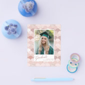 2022 Roos Gold Glitter Girl Afstudeerder Invitatio Flyer (Enkel)