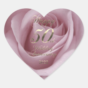 2022 Roos Golden Wedding Parents 50th Jubileum Hart Sticker
