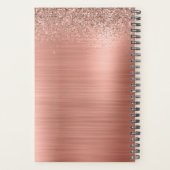 2022 Roze Goud Blush Roze Glitter Monogram Planner (Achterkant)
