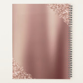 2022 Roze Goud Roze Monogram Glitter Wimpers Planner (Achterkant)