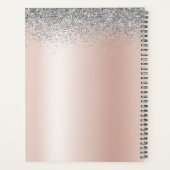 2022 Roze Goud Roze Zilver Glitter Monogram Planner (Achterkant)