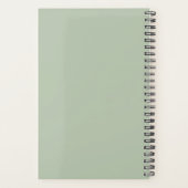 2022 Salie Groene Meisjesachtige Script Monogram N Planner (Achterkant)