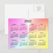 2022 Sangria Shimmer Mini Kalender van Janz Briefkaart (Voorkant / Achterkant)