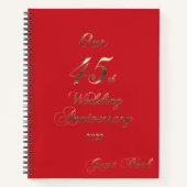 2022 Sapphire Wedding 45th Jubileum Guestbook Notitieboek (Voorkant)