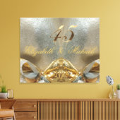 2022 Sapphire Wedding 45th Wedding Jubilea Canvas Afdruk (Insitu (Woonkamer))