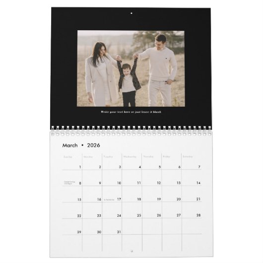 2022 schone, minimalistische, moderne, stijlvolle  kalender (Mar 2026)