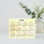 2022 Sepia Shimmer Mini Agenda van Janz Briefkaart (Staand voorkant)