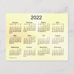 2022 Sepia Shimmer Mini Agenda van Janz Briefkaart