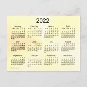 2022 Sepia Shimmer Mini Agenda van Janz Briefkaart