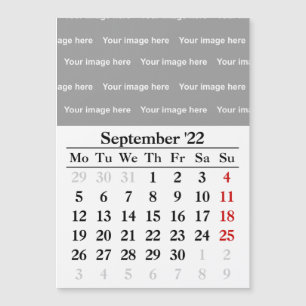 2022 September kalender Magnetische kaart