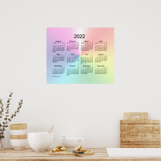 2022 Shimmer Wall Agenda door Janz Print (Keuken)