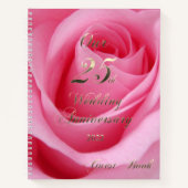 2022 Silver Wedding 25th Jubileum Guest Book Notitieboek (Voorkant)