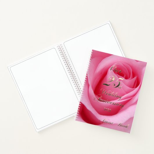 2022 Silver Wedding 25th Jubileum Guest Book Notitieboek (Binnen)