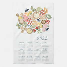 2022 Tea Towel Calendar Charcuterie Board Kitchen Theedoek