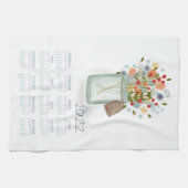 2022 Tea Towel Calendar Flower Jar Kitchen Towel Theedoek (Horizontaal)