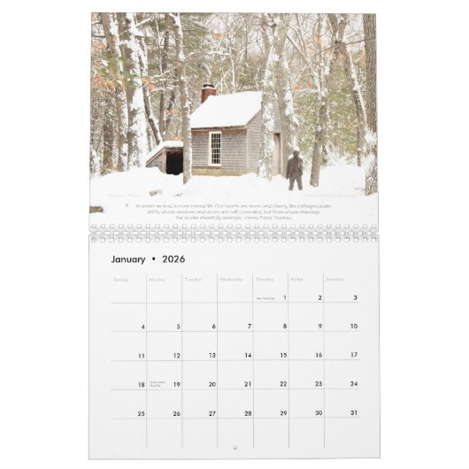 2022 Thoreau Land: Walden Pond en Beyond: Kalender (Jan 2026)