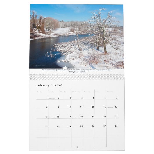 2022 Thoreau Land: Walden Pond en Beyond: Kalender (Feb 2026)