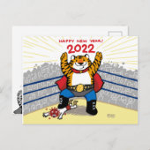 2022 - Tiger Lunar New Year Post Card Briefkaart (Voorkant / Achterkant)