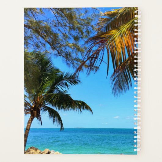 2022 Tijdelijk tropisch strand of foto's Planner (Achterkant)