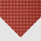 2022 Tijger Jaar Goud met ingegraveerd effect Weef Tissuepapier (Detail)