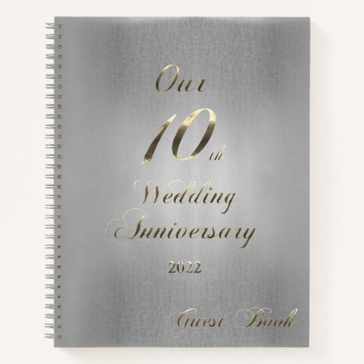 2022 Tin Wedding Ons 10e Jubileum Guestbook No. Notitieboek (Voorkant)