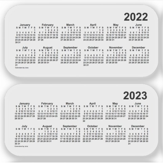 2022 Transparante kalender 2023 door Janz Sticker (Voorkant)