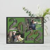 2022 Tree Camo Afstuderen Twin Foto Hunter Green Kaart (Staand voorkant)