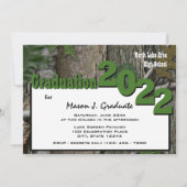 2022 Tree Camo Afstuderen Twin Foto Hunter Green Kaart (Achterkant)