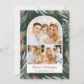 2022 Trendy Arch Foto Winter Botanische Kerstmis Feestdagenkaart (Voorkant)